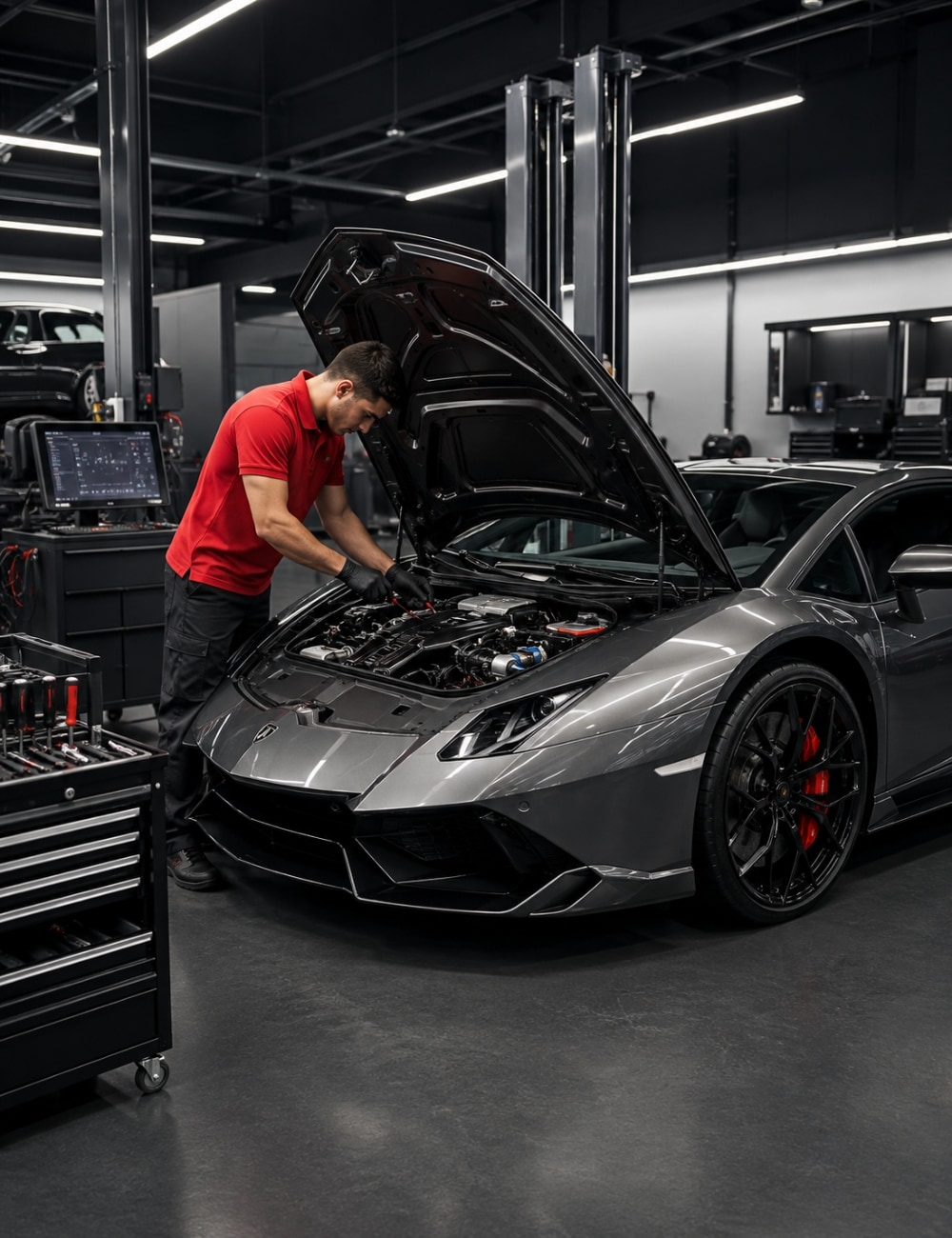 A to Z Car Service technicians at work in the workshop