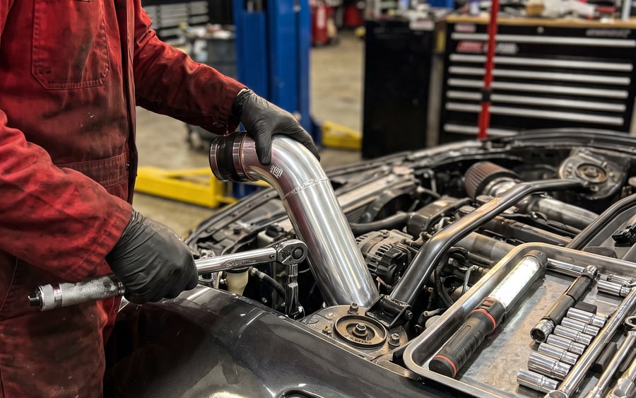 Performance modification work being carried out on a Brabus in Dubai